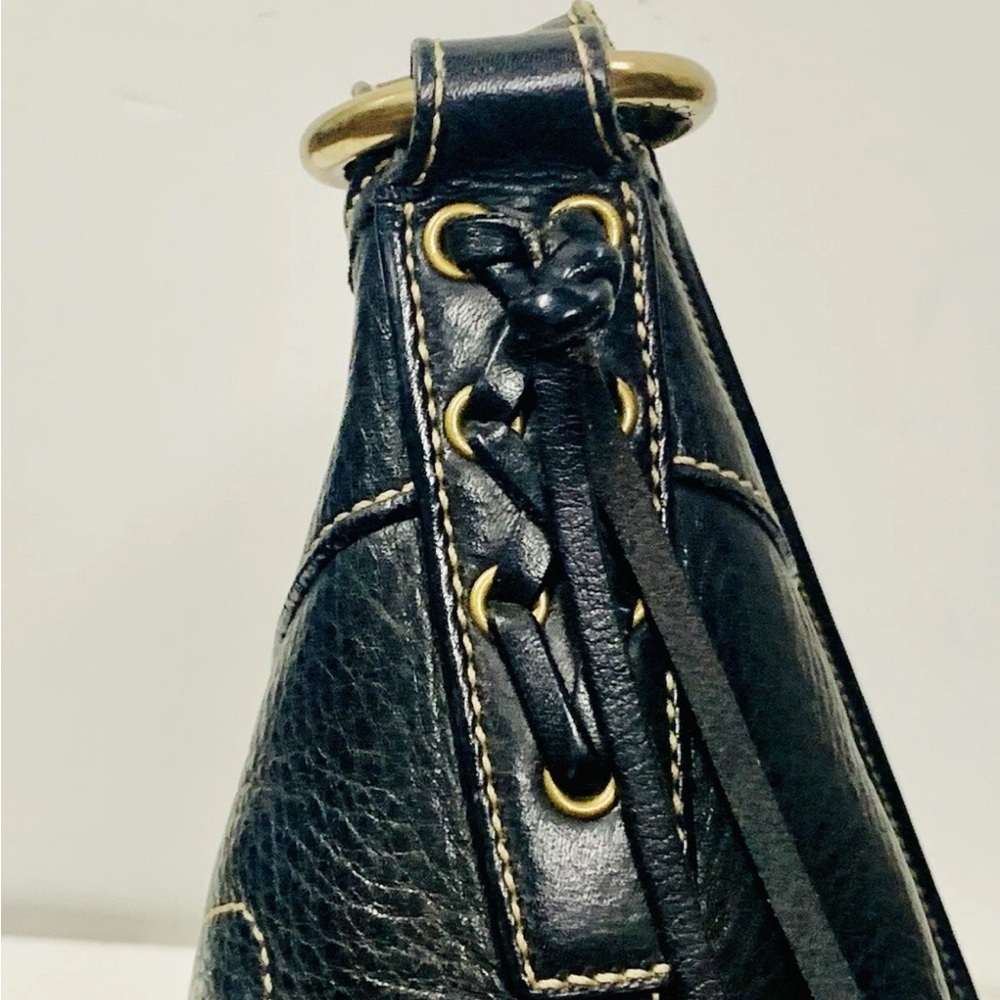 Coach Black Leather Shoulder Bag with Gold Hardware - Picture 12 of 14